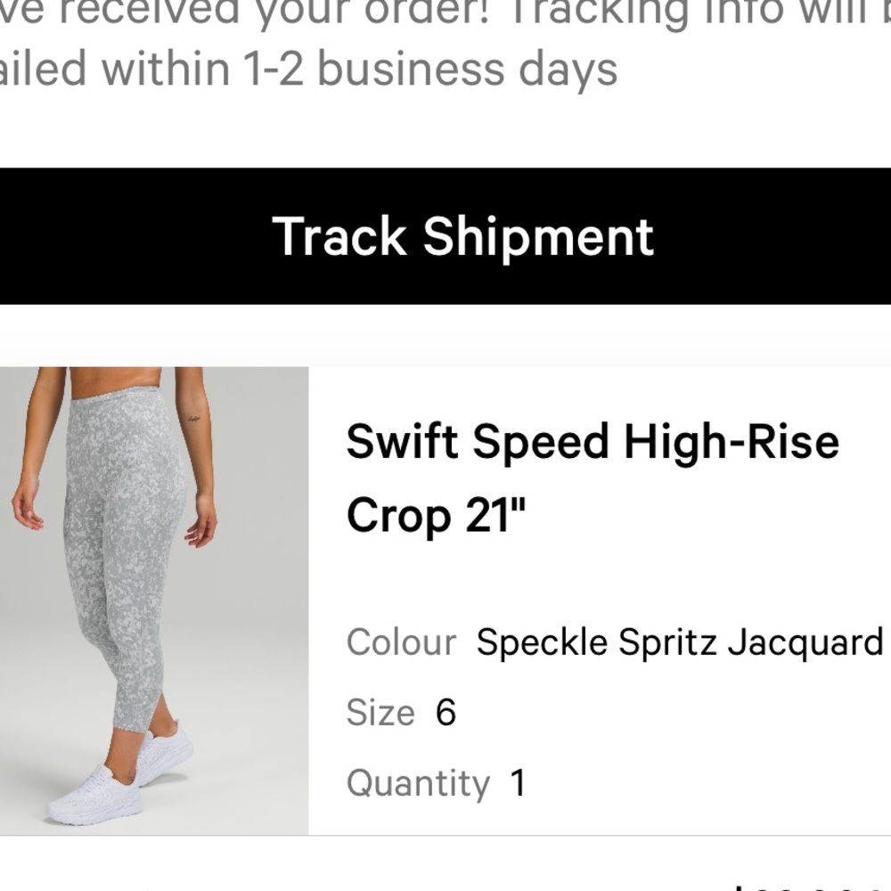 Lululemon athletica swift speed high-rise crop 21”